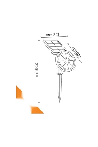 Güneş Enerjili Bahçe Armatürü - 18w, 9 Led, Ip65 Su Geçirmez Açık Lacivert