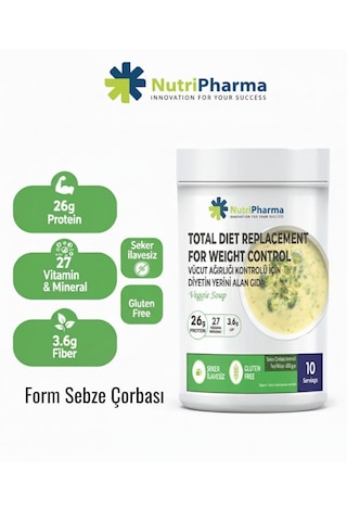 Whey Proteinli Diyet Sebze Çorbası Yüksek Proteinli Çorba Öğün Tozu, 600g Diğer