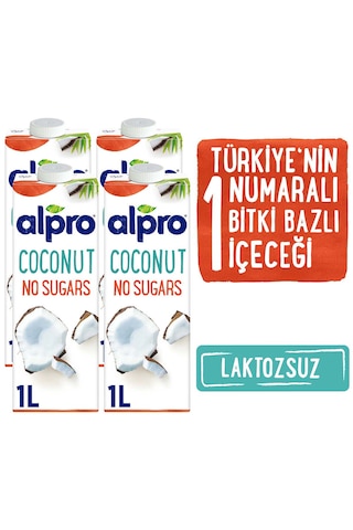 Alpro Şekersiz Hindistan Cevizi Sütü 4 x 1 L