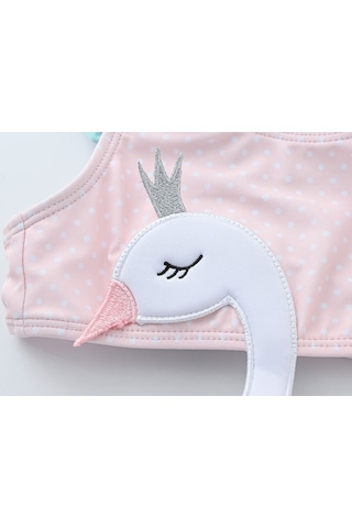 Pembe Kuğu Mayo Kız Bebek Çocuk Mayo Pembe