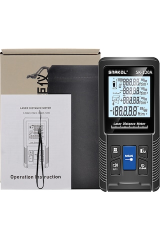 Reedark Yüksek Hassasiyetli Lazerli Mesafe Ölçer - 120m'ye Kadar Ölçüm, Ip54 Su Geçirmez, 20 Veri Kayıt