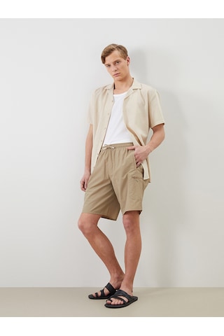 Lcw Swımwear Bej Diz Hizası Boy Basic Erkek Deniz Şortu