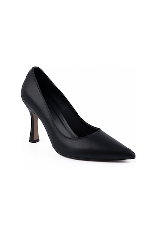 Beety D-27 Hakiki Deri Stiletto Kadın Ayakkabı Siyah