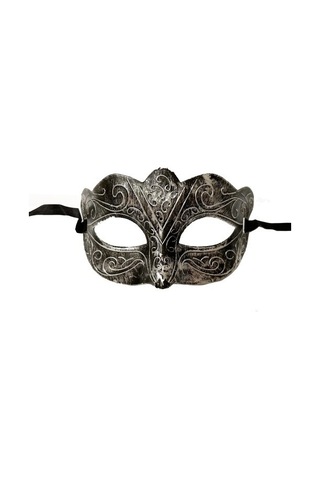 Eskitilmiş Balo Maskesi Antik Gri-9021688476599hkn STANDART