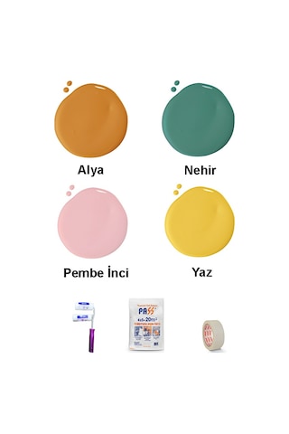 Bi Boya Geometrik Duvar Boyama Seti 8 - 1 L