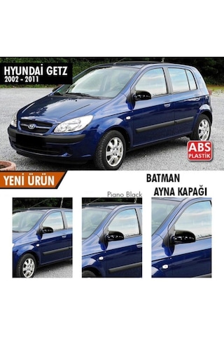 Hyundai Getz Uyumlu Yarasa Ayna Kapağı Abs Plastik Batman Piano Black Batman Ayna