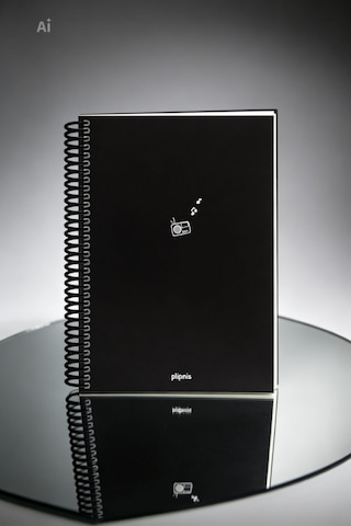 Spiralli 80 Yaprak Kareli Küçük Boy Sert Kapak Not Defteri Kraft Kağıt 14x19 Cm Dışı Siyah