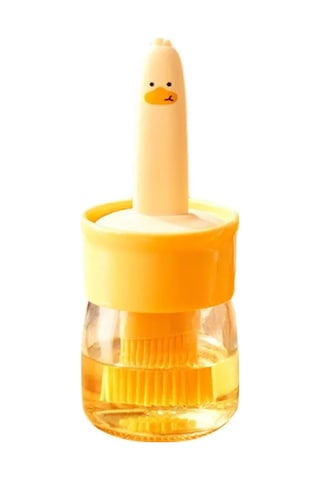 Moveevo Güvenilir Cam Yağlık + Silikon Fırça Seti - Evde Pişirme, Barbekü Ve Fırın İçin Isı Dayanıklı, Yemek Grade Materyal İle 175 Ml Hacimli Ev Aletleri Çok Renkli