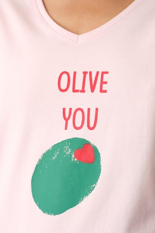 Penti Renkli Olive You Pamuklu Şort Pijama Takımı Çok Renkli