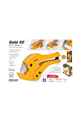 Sgs1011 Gold42 Pprc Boru Kesme Makası 42mm