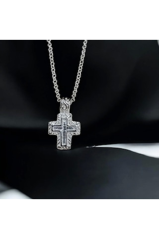 925 Ayar Gümüş Küçük Boy Unisex Hac Kolye Gümüş