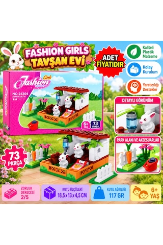 Arkhenx Ausini Parça Fashion Girls Tavşan Evi Bzs1 Standart