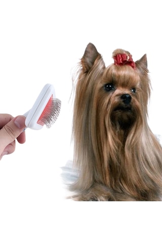 Jasmine Glow Paslanmaz Evcil Hayvan Kedi Köpek Tüy Tarama Toplama Fırçası Kolay Temizlenir Bakım Aleti