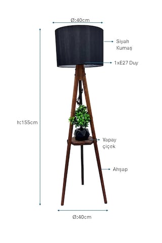 Siyah Boyalı Lambader Plc-1226-l-bsy