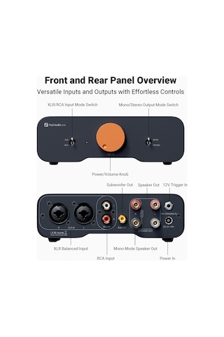 Fosi Audio ZA3 Stereo Amplifikatör 2 Kanal 48V Güç Kaynağı
