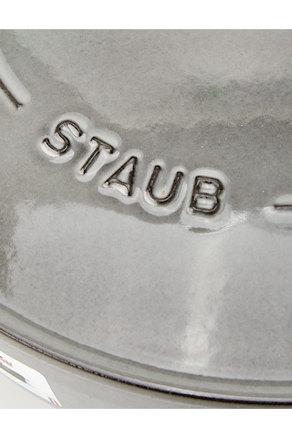 Staub Chistera Yağmur Efektli Kapaklı Döküm Tencere Grafit Gri 28 Cm