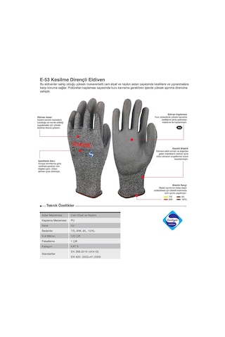 Starlıne E-53 Kesilme Dirençli İş Eldiveni - 10