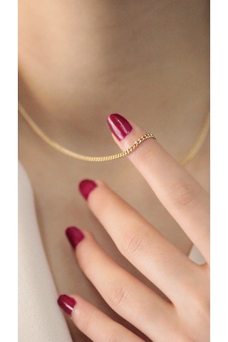 Diamine 14 Ayar Altın İnce Gurmet Zincir Kolye