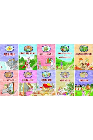 1. Sınıf Okumayı Sevdiren Renkli Resimli Hikayeler 14- 10 Kitap