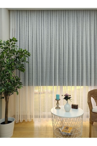 Evdepo Home Kullanıma Hazır Örme Tül Perde (541780836)