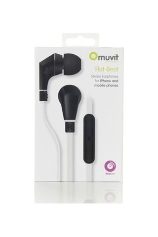 Muvit Flat Beat MUHPH0018 Siyah Beyaz Kulakiçi Kulaklık