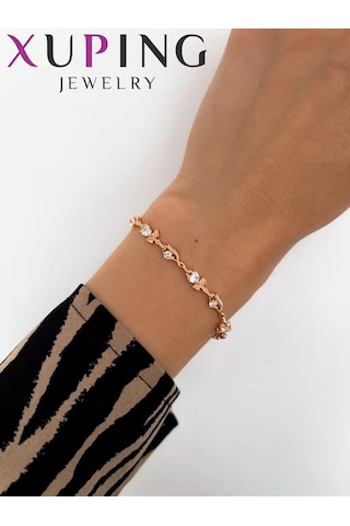 Xuping Xuping. Taşlarla Süslenmiş Kadın Bilezik. 238409146 Altın