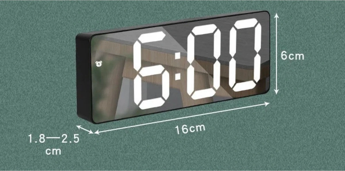 Dijital Masa Saati Alarm Erteleme, Gece Modu Ve Ses Kontrollü Akıllı Led Saat Siyah