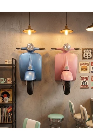 Scooter Motosiklet Duvar Dekoru