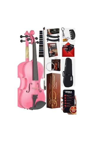 Midex HGA34PİNK - TYS Pembe 3 / 4 Çocuk Kemanı Full Set (10 - 13 Yaş İçin)