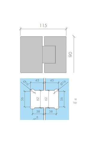 Cam Cama Paraduş Menteşe 135 Derece Pcc135k
