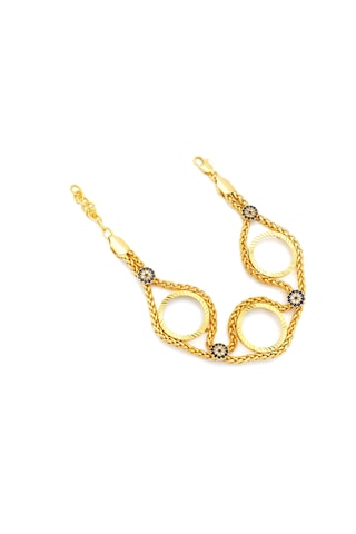 Ferizz Altın Kaplama Nazar Boncuklu 3 Çeyrek Çerçeve Bileklik BLK-1149