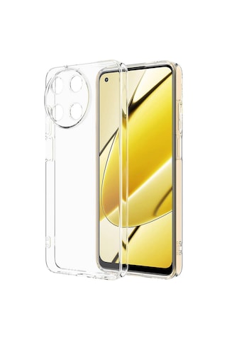 Noktaks - Realme 11 4g Uyumlu - Kılıf Şeffaf Soft Slim Fitt Süper Silikon Kapak - Şeffaf