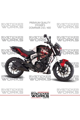 Bajaj Dominar Kaplama 250 / 400 Sticker Katana Girl Design Motor Kaplama Modeli Hazır Kit Tüm Modeller Uyumlu