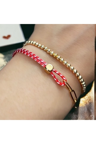 Marteniçka Kombin Bileklik Top-küp Altın - Gold