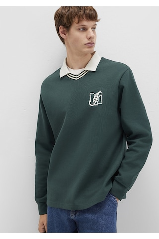 Mavi - M Logo Bisiklet Yaka Yeşil İnterlok Sweatshirt 0s10487-71539 Yeşil