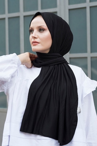 Unika Boutique Şal Penye Ozel Dıkıslı Uzun Mevsımlık Pıerparıs Siyah