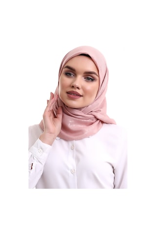 Kofra Desenli Baş Örtü - Pembe