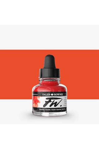 Daler Rowney Fw Ink Akrilik Mürekkep 29.5 Ml Scarlet 567 Diğer