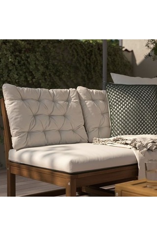 Ikea Kuddarna Dış Mekan Sırt Minderi, Açık Gri-bej, 62x44 Cm