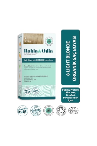 Robin & Odin Organik Kalıcı Saç Boyası Light Blonde 8 (548790263) Robin & Odin Organik Kalıcı Saç Boyası Light Blonde 8 (548790263)