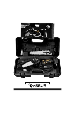 Assur Asr747 18v Çift Akülü Dal Budama Testere Siyah