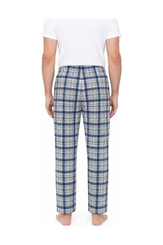 Yasar Underwear Erkek Pijama Altı %100 Pamuklu Ekose Desenli Cepli Ve Bağcıklı Gri,lacivert Gri,lacivert