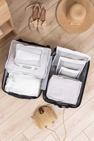 6 Parça Bavul Organizer, Valiz Organizer, Valiz Düzenleyici Desenli