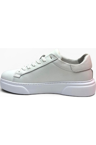 Brt Lf-050-26 Hakiki Baskı Deri Anatomik Erkek Sneaker Beyaz