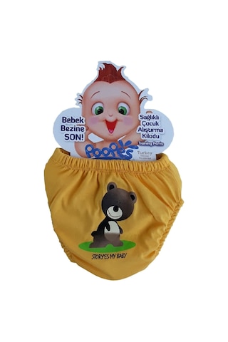 Poopes Sevimli Kuşlar Ve Yarasa Desenli Erkek Bebek 3'lü Alıştırma Külodu