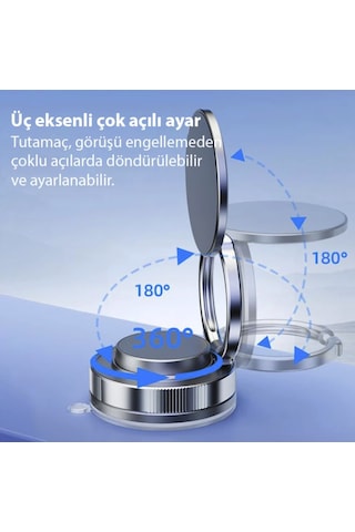 Premium Mıknatıslı Çok Güçlü 360 Derece Araç İçi Telefon Tutucu Peugeot 2008-3008-5008 İçin Özel