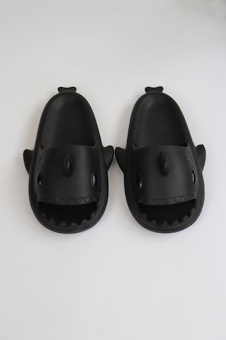 Wagoon Wg500 Köpekbalığı Siyah Unisex Tam Ortopedik Terlik Shark Slides Siyah