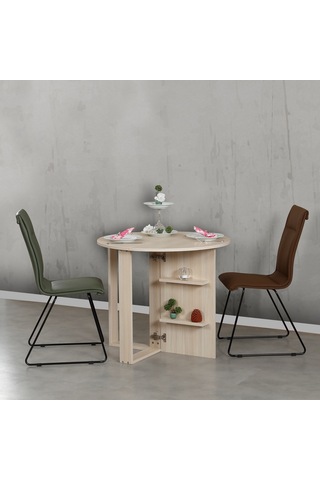 Pasifichome Middle Açılır Kapanır Mutfak Masası Meşe / Yuvarlak Yemek Masası