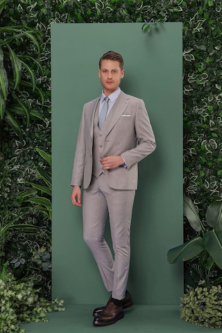Efor Tk 871 Slim Fit Gri Klasik Takım Elbise Gri