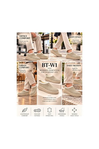 Bay Tuluk Baytuluk Bt-w1 Bej Süet İçi Kürklü Yüksek Taban Günlük Erkek Ayakkabı Bej Bej